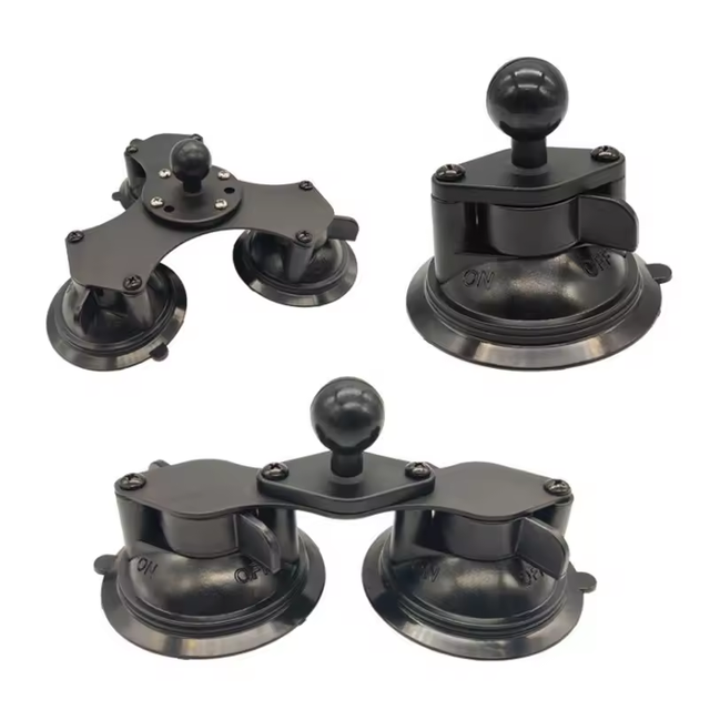 Camera Strong Heavy Duty Twist Lock Double Triple Base Suction Cup Mount With 1inch Ball Head for Glass Car Window Dashboard