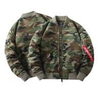 Veste de bombardier de vol MA1 de camouflage pour hommes de haute qualité avec logo personnalisé veste d'université de style sportif en gros en vrac disponible