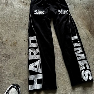 Pantalons de survêtement sportifs surdimensionnés en coton de haute qualité pour hommes, avec impression de logo personnalisé et fermeture éclair latérale, style streetwear - Product Image 2