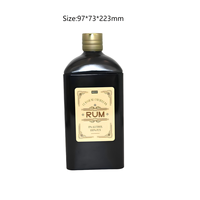 Boîte en fer en forme de bouteille pour l'emballage du rhum, boîte d'emballage créative pour le gin, les bonbons, le chocolat, personnalisation