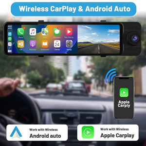 11 Inches 1080p Mirror Dash <strong>Cam</strong> Rear with Voice Control with Carplay Mirror &amp; <strong>Android</strong> Auto Dash <strong>Cam</strong> Front and Rear - Product Image 3