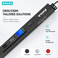 KAILES Smart PDU Modèle K66 MA 16A 200-240V 14 prises C13 2 prises C19 à verrouillage par point pour la distribution d'alimentation des racks de serveurs et les centres de données