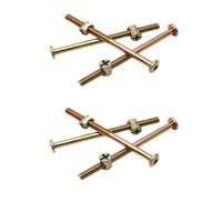 Kit de boulons et écrous cylindriques en acier au carbone sur mesure M6 M8, vis de connexion pour lits, berceaux, chaises, tables