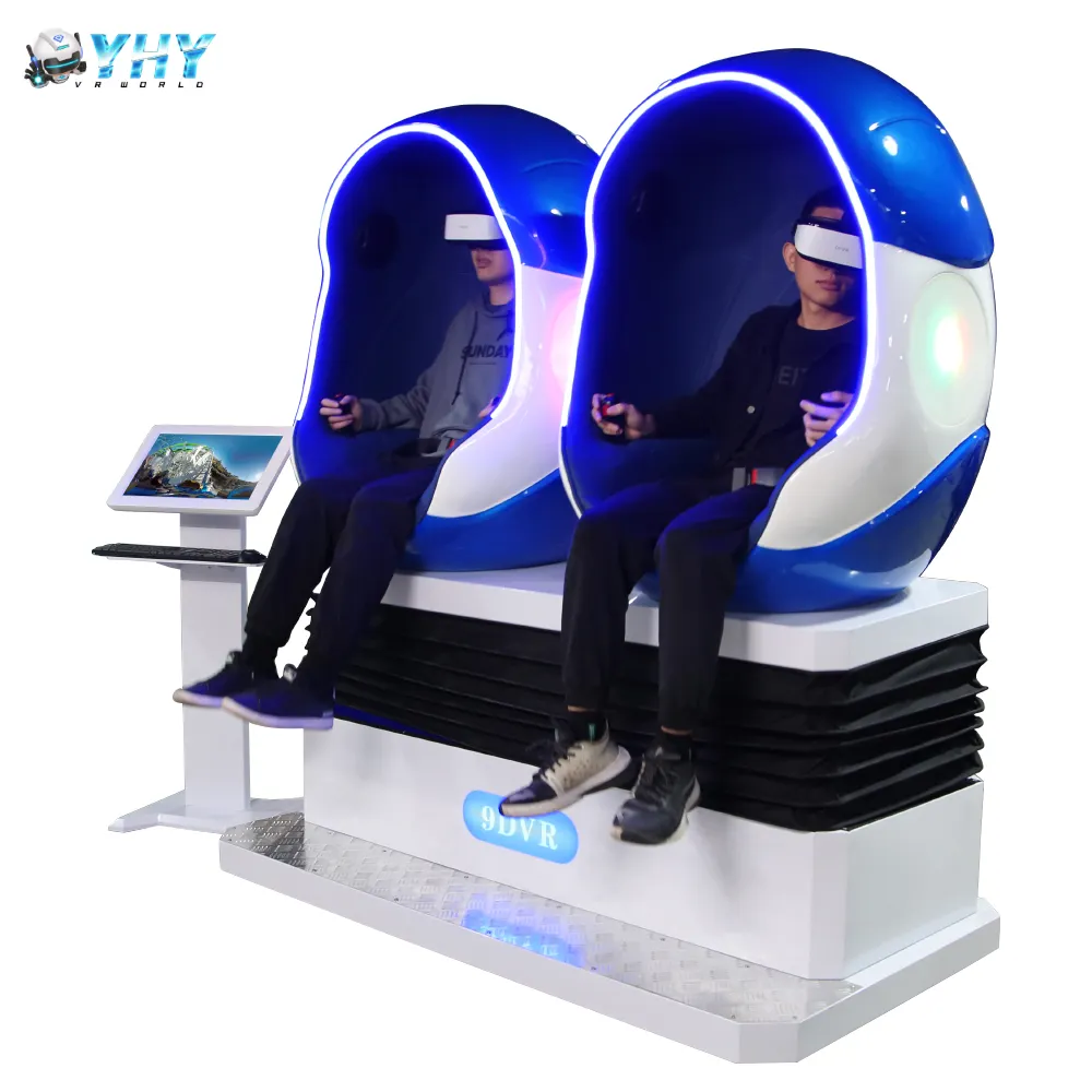 Sourcing fábrica YHY entrega rápida 200 peças simulador de jogo óculos 9D tudo em um 2 cadeiras de assentos de ovo vr
