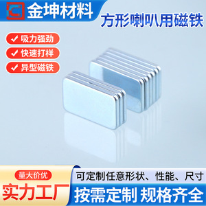 Aimant permanent en néodyme, fer et bore, en forme carrée, aimant puissant, aimant perforé sur mesure pour utilisation en haut-parleur - Product Image 1