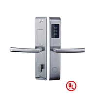 Serrure de porte intelligente sans contact HUNE en métal, système de serrure de porte RFID sans clé pour hôtel, serrure de porte d'hôtel anti-incendie