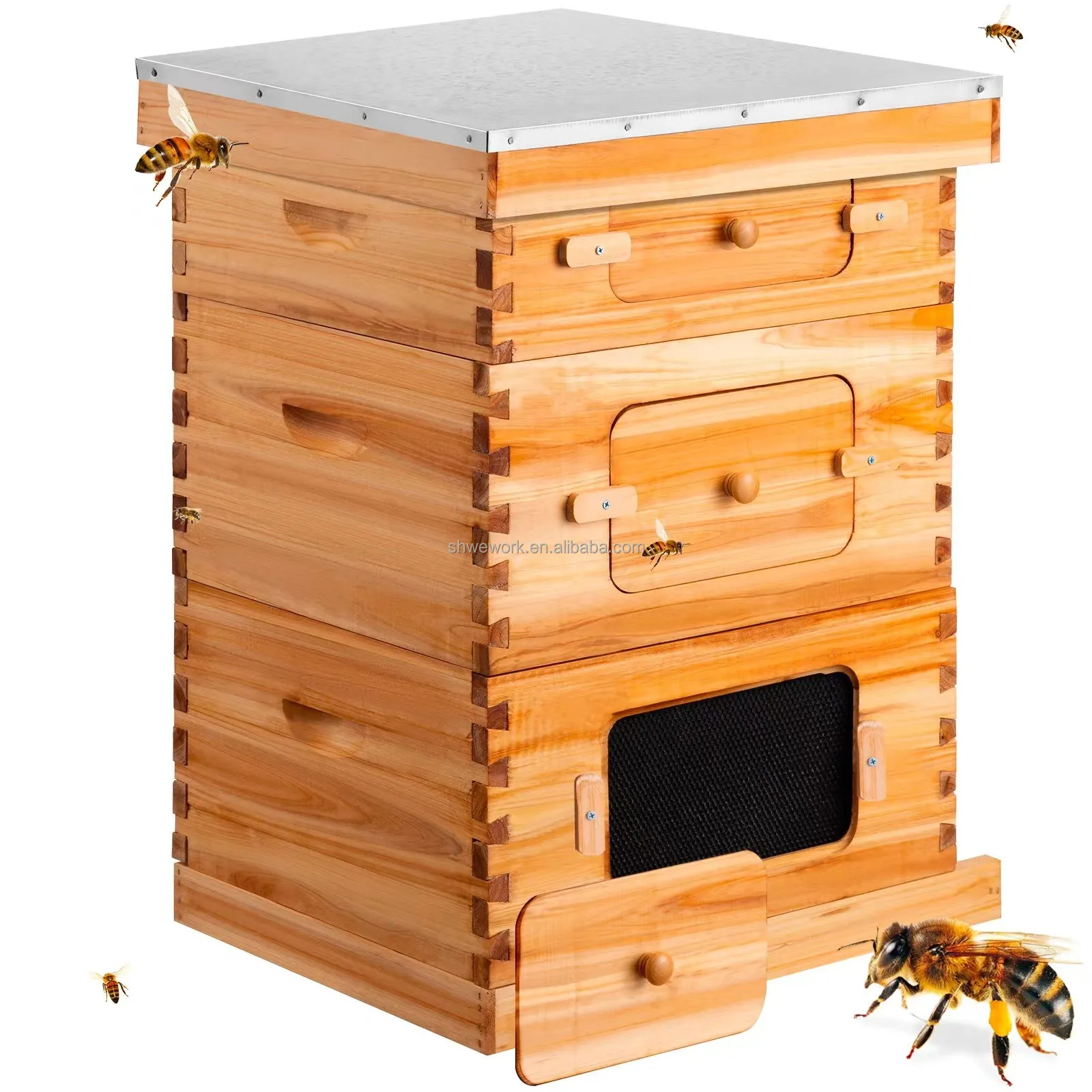 WeWork Großhandel Bienenstöcke Imkerei Werkzeuge Api cultura Bienen kasten Bienenstock Kit
