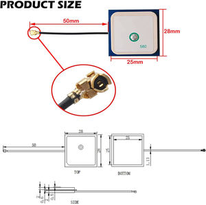 Nouvelle antenne GPS externe en céramique active 1575 MHz avec câble RF1.13 et connecteur UFL - Product Image 6
