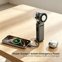 Ventilateur portable électrique compact et durable, sans pales, pliable, avec batterie longue durée 4000 mAh, idéal pour la maison et l'hôtel