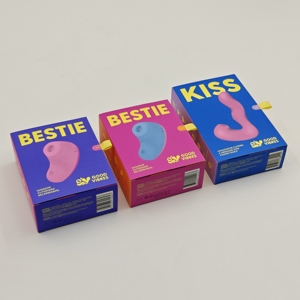 Caja de Regalo Personalizable para Juguetes Sexuales de Papel para Adultos, con Ventana Transparente de PVC, Embalaje de Vibrador de EVA Reciclable Único, Cartón Color Marfil con Relieve - Product Image 1