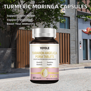 Capsules de curcuma et de moringa en marque propre pour la santé immunitaire, les articulations, la croissance des cheveux, complément de curcumine pour adultes - Product Image 1