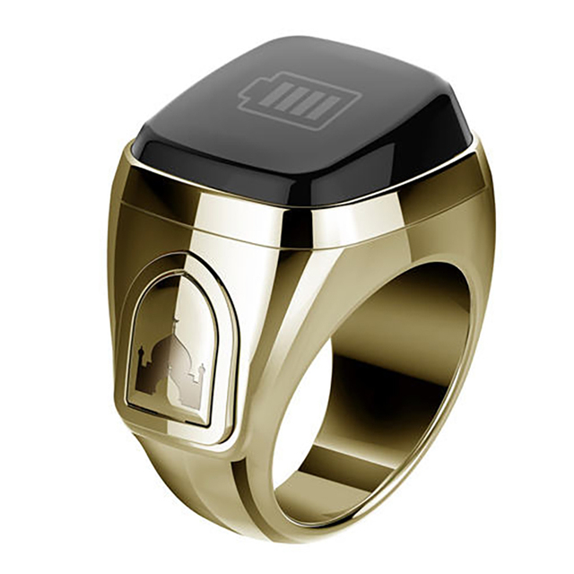 Muslim Adjustable Size Zikr Ring APP Controlled Smart Ring Azan Alarm Clock Digital Prayer Counter IP67 Waterproof Plastic