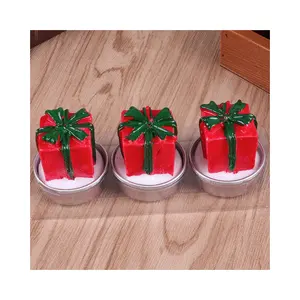 Novelty Logo kustom lilin Natal dekorasi lilin Hadiah Set hadiah Velas Bougie lilin dekoratif