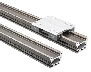 Haute double rails de guidage en aluminium Surface anodisée dure WR02H-1040-1000 Haute double rails de guidage ronds diamètre 10mm largeur 40mm