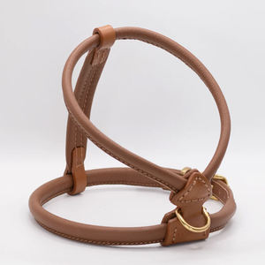 2025 nouveaux modèles harnais de chien en cuir roulé souple de haute qualité personnalisé pour petits et moyens - Product Image 1