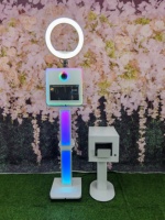 Nuevo Fotomatón Portátil DSLR con Pantalla Táctil de 15.6 Pulgadas, Kiosco para Selfies con Luz RGB y Estuche de Transporte para Bodas, Eventos y Negocios de Alquiler