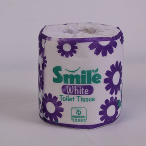 Soft Absorbent White Toilet <b>Paper</b> <b>Roll</b> Flushable Bathroom Tissue Purple Floral <b>Wrapped</b> - Product Image 3