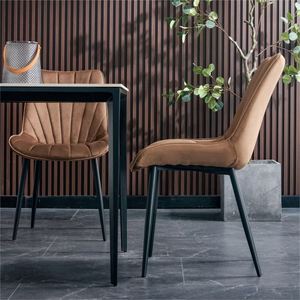 Sillas de tela de lujo modernas al por mayor, muebles de comedor para restaurante, cocina, gris y sofás, silla de terciopelo para sala de estar - Product Image 5