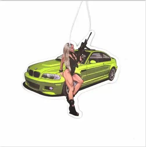 Mode benutzer definierte Frauen sexy Auto Duft Aroma Anime Lufter frischer Auto Blume für Auto Bulk