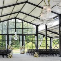 Tente d'atrium modulaire en aluminium ZC, ignifuge, imperméable, grand espace pour banquets en plein air et rassemblements d'entreprise, utilisable en toutes saisons