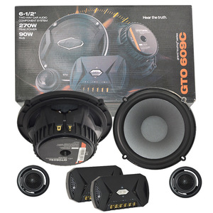 ระบบลำโพงติดรถยนต์ GTO 609C ขนาด 6-1/2 นิ้ว กำลังขับสูงสุด 270 วัตต์ กำลังขับ RMS 90 วัตต์ แบบสองทาง สำหรับอัพเกรดประตูหน้ารถ - Product Image 1