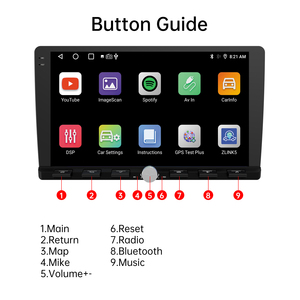 Universel 9 pouces TS18 Android 15 Portable LCD <span class=keywords><strong>lecteur</strong></span> vidéo IPS écran tactile petit bouton système de navigation pour tableau de bord DSP - Product Image 4