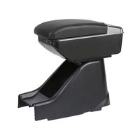 Boîte d'accoudoir universelle en cuir PU de haute qualité, console double couche télescopique avec 3 ports USB, sans perçage, pour Mitsubishi Mirage G4