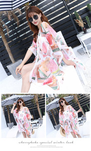 Écharpe longue élégante <span class=keywords><strong>en</strong></span> <span class=keywords><strong>mousseline</strong></span> légère unie pour femme, idéale pour le printemps, style musulman, châle tendance, cape pour robe Cheongsam ou cardigan - Product Image 2