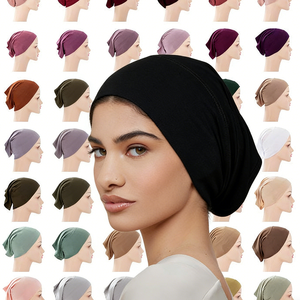 Bonnet intérieur Hijab 10 cm en modal doux le plus populaire pour femmes et jeunes filles musulmanes – Sous-voile tube uni en jersey extensible – Vente en gros - Product Image 1