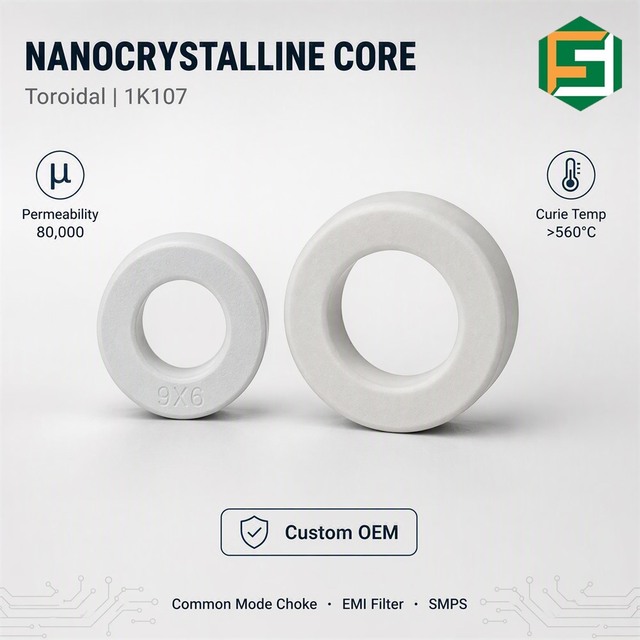 U Shape Amorphous Nanocrystalline Transformer Core 19x12x5 with Plastic Case for Power Transformer High Permeability Low Loss