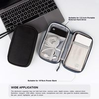 Bolsa de almacenamiento digital con cremallera, informal, portátil, impermeable, resistente a golpes, multifuncional, con 4-6 compartimentos, protección para datos