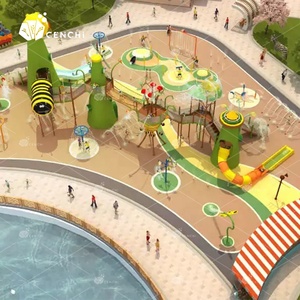 Enchi-rociador <span class=keywords><strong>de</strong></span> piscina con almohadilla para salpicaduras, diseño del plan <span class=keywords><strong>de</strong></span> 2D, cuenta con parque acuático para exteriores, hotel comercial y comunitario - Product Image 2