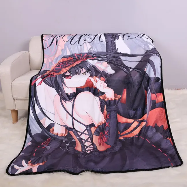 Preço De Fábrica Personalizado Anime Mink Tapeçaria Sherpa Flanela Velo Inverno Cobertores