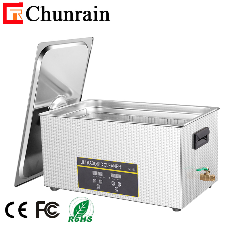 CE FCC ROHS Ultrasonic cleaner 20 liter CR-080S 22L 40KHZ 60KHZ 80KHZ for circuit board bike chain labs Glassware from chunrain