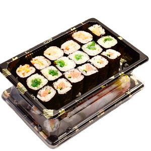Nouveau modèle HYX-1105, boîte d'emballage à sushis personnalisée de la marque HYX, prix d'usine, conteneur alimentaire jetable en PET, épaisseur 0,43 mm, <span class=keywords><strong>sushi</strong></span> - Product Image 4