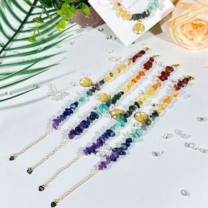 Toptan doğal kristal taş bilezik kristaller hediyeler dekorasyon için şifa taşları çakra bilezik - Product Image 3