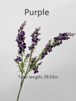 Bunga Snapdragon Buatan Angelonia Serenita dengan Tunas, Bunga Liar Rustic Musim Semi untuk Buket, Karangan Bunga, Dekorasi Rumah
