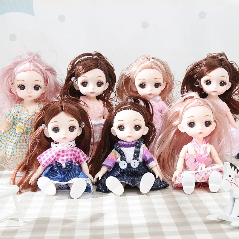 Wholesale Baby Girl 16cm Bjd Dolls Fashion Cute Make-Up Doll Princess Dolls