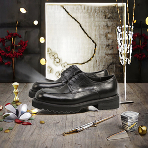 Chaussures Oxford en cuir véritable pour homme, design italien, confortables, faites à la main, durables, lacets, pour la vie quotidienne, les fêtes, antidérapantes, printemps - Product Image 3