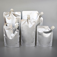 Pochette debout en plastique PET transparent de 50 ml à 500 ml avec bec verseur pour bière, eau minérale, champagne, vodka