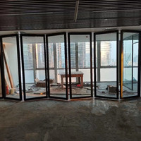 Modern Design School Conference Room Operable Movable Sliding Partition Foldable Office Glass Wall System Hall Villa Living Room