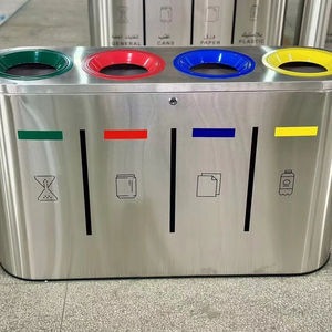 <span class=keywords><strong>Cubo</strong></span> de <span class=keywords><strong>basura</strong></span> de acero inoxidable MAITT con <span class=keywords><strong>compartimentos</strong></span> Cerradura de llave: Ideal para oficinas, tiene <span class=keywords><strong>compartimentos</strong></span> Uno para desechos de papel regulares - Product Image 1