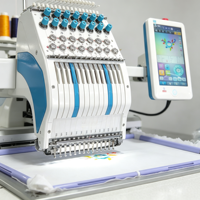 Máquina de Bordar Automática Profesional YS-1201CT, 9/12/15 Agujas, Área de Trabajo de 360x510 mm, Alta Velocidad de 1000 RPM, Adorno con Hilo