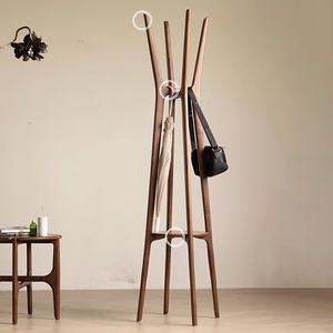<span class=keywords><strong>Perchero</strong></span> Grande de Madera Maciza Estilo Italiano Minimalista, <span class=keywords><strong>Perchero</strong></span> de Pie de Nogal Negro de Mediados de Siglo para Dormitorio - Product Image 3