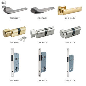 أسطوانة قفل مخصصة من النيكل الأسود بمقبض 70 أسطوانة من النحاس الأصفر بقشرة الزنك - Product Image 6