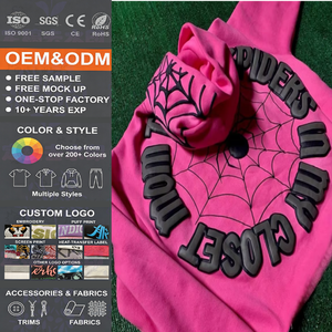 Felpa con Cappuccio Unisex 3D con Stampa a Rete <span class=keywords><strong>Spider</strong></span> 1.1, Logo Personalizzato Hip-Hop, Stile Vissuto e Pesante - Product Image 1