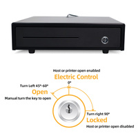 Tiroir-caisse GTCODESTAR GT-C335 en plastique avec connecteurs RJ11/RJ12 pour supermarché