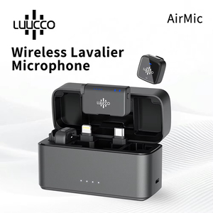 Micrófono Inalámbrico LUUCCO Air Mic, Sistema <span class=keywords><strong>de</strong></span> Micrófono <span class=keywords><strong>de</strong></span> Solapa Inalámbrico para Grabación <span class=keywords><strong>de</strong></span> Vlogs, Compatible con <span class=keywords><strong>iPhone</strong></span>/Android/Cámara/Laptop - Product Image 1
