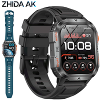 HT49 Herren Outdoor Smartwatch 2,01 Zoll IPS-Bildschirm 1200mAh BT-Anruf IP68 Wasserdicht Taschenlampe Gesundheits-Tracker OEM ODM Uhr