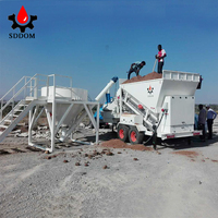 SDDOM Chine Meilleur fournisseur Prix d'usine Marque réputée Centrale à béton à mélange humide Centrale à béton mobile portable